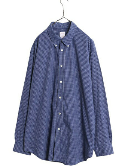 ブルックスブラザーズ グラフ チェック 長袖 ボタンダウン シャツ メンズ XL / BROOKS BROTHERS 346 長袖シャツ コットン 大きいサイズ BD