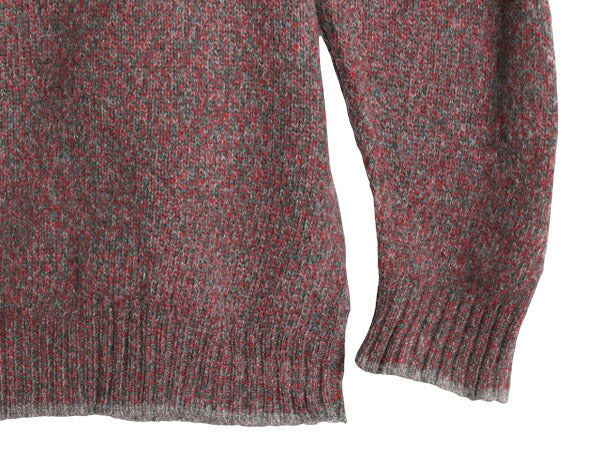 90s ウールリッチ ウール ニット セーター メンズ L / オールド Woolrich 無地 ミドルゲージ モックネック ハンドフレーム 杢 マルチカラー