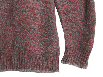 90s ウールリッチ ウール ニット セーター メンズ L / オールド Woolrich 無地 ミドルゲージ モックネック ハンドフレーム 杢 マルチカラー