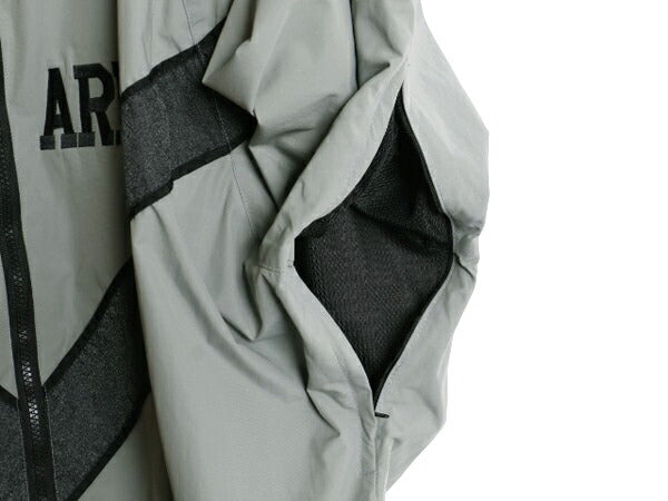 00s 04年製 米軍実物 US ARMY ナイロン トレーニング ジャケット MEDIUM REGULAR 古着 00年代 ミリタリー 軍物 PFU ジャンパー ブルゾン 灰