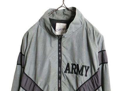 09年製 米軍実物 US ARMY ACU 迷彩 リフレクター ナイロン トレーニング ジャケット MEDIUM REGULAR 古着 ミリタリー 軍物 IPFU ジャンパー