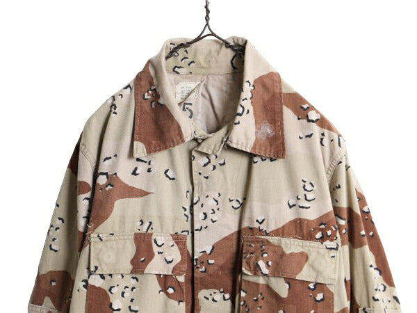 80s 82年製 US ARMY 米軍実物 デザート カモ BDU ミリタリー ジャケット SMALL REGULAR / 80年代 ヴィンテージ アーミー チョコチップ 6C