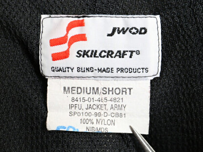 90s 99年製 米軍実物 US ARMY ナイロン トレーニング ジャケット MEDIUM SHORT / オールド 軍物 PFU ミリタリー ブルゾン ジャンパー 灰