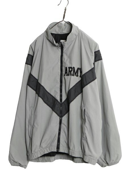 90s 96年製 米軍実物 US ARMY ナイロン トレーニング ジャケット MEDIUM REGULAR 古着 90年代 ミリタリー 軍物 PFU ジャンパー ブルゾン 灰