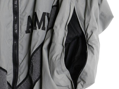 90s 99年製 米軍実物 US ARMY ナイロン トレーニング ジャケット MEDIUM REGULAR 古着 90年代 ミリタリー 軍物 PFU ジャンパー ブルゾン 灰