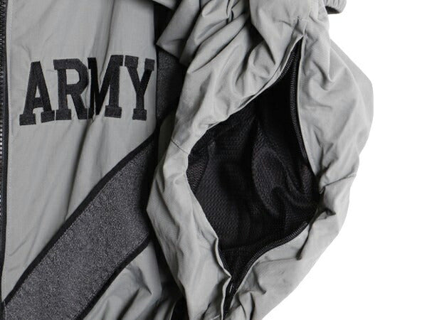 90s 99年製 米軍実物 US ARMY ナイロン トレーニング ジャケット MEDIUM REGULAR 古着 90年代 ミリタリー PFU 軍物 ジャンパー ブルゾン 灰