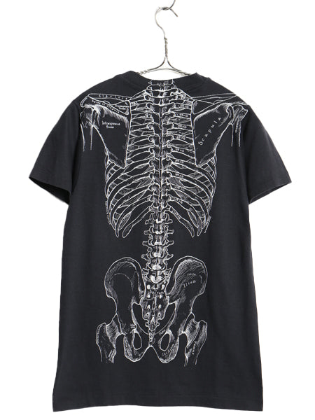 80s USA製 ★ レスリーアーウィン 人体骨格 プリント Tシャツ メンズ S / 古着 ヴィンテージ アート イラスト スカル シングルステッチ 黒