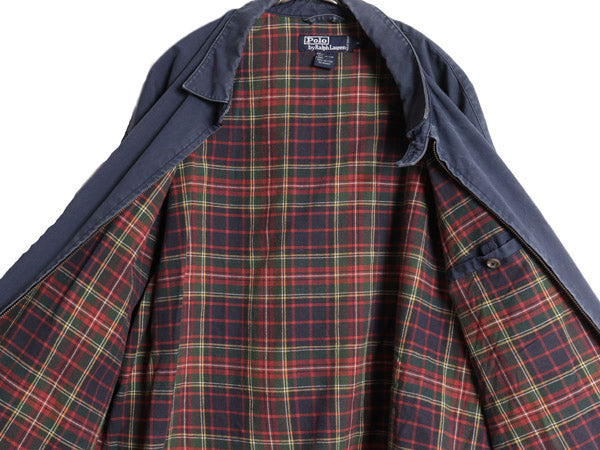 90s ポロ ラルフローレン スイングトップ ジャケット メンズ XL / オールド ブルゾン コットン フランネル チェック ライナー 大きいサイズ