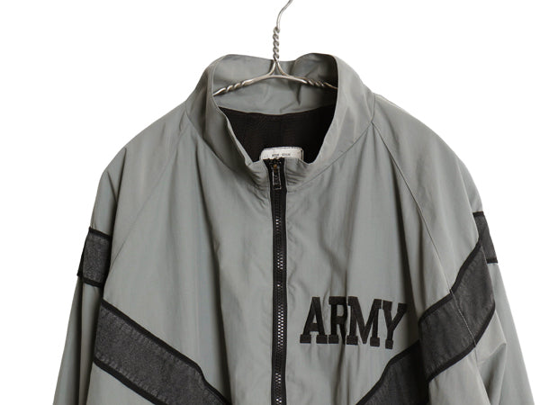 90s 米軍実物 US ARMY ナイロン トレーニング ジャケット MEDIUM REGULAR 古着 99年製 オールド ミリタリー IPFU 軍物 ジャンパー ブルゾン