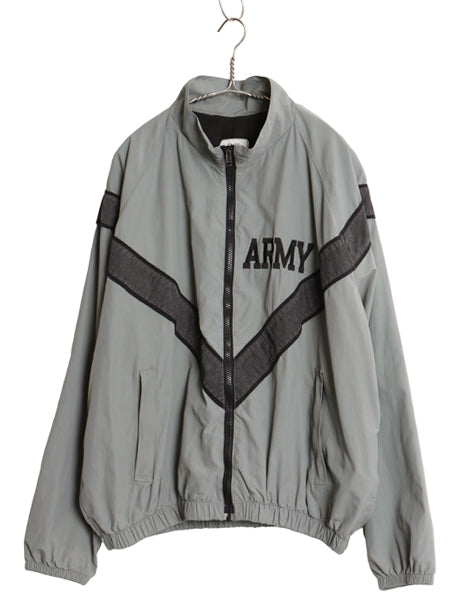 90s 米軍実物 US ARMY ナイロン トレーニング ジャケット MEDIUM REGULAR 古着 99年製 オールド ミリタリー IPFU 軍物 ジャンパー ブルゾン
