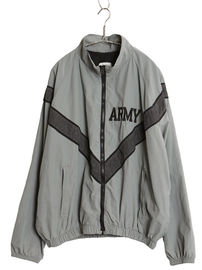 90s 米軍実物 US ARMY ナイロン トレーニング ジャケット MEDIUM REGULAR 古着 99年製 オールド ミリタリー IPFU 軍物 ジャンパー ブルゾン