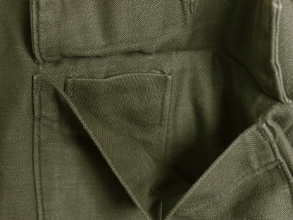 70s 米軍実物 US ARMY コットン サテン ユーティリティ シャツ M ヴィンテージ OG107 シャツ袖 3rd ミリタリー 軍物 ワッペン 付き カーキ