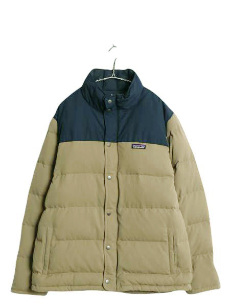 パタゴニア ビビー ダウン ジャケット メンズ L / 古着 15年製 アウトドア 600フィル ジャンパー フルジップ ナイロン キャンバス ツートン