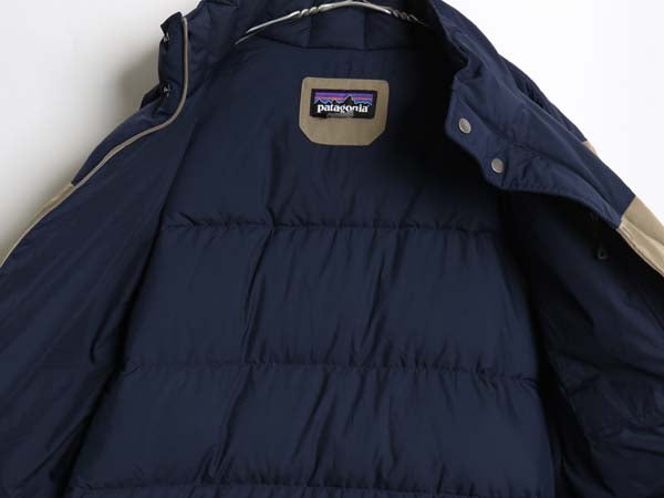 パタゴニア ビビー ダウン ジャケット メンズ L / 古着 15年製 アウトドア 600フィル ジャンパー フルジップ ナイロン キャンバス ツートン