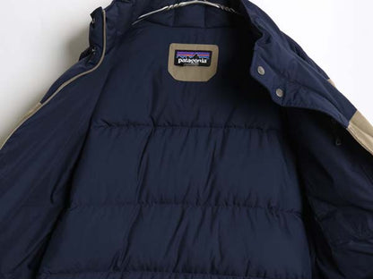 パタゴニア ビビー ダウン ジャケット メンズ L / 古着 15年製 アウトドア 600フィル ジャンパー フルジップ ナイロン キャンバス ツートン