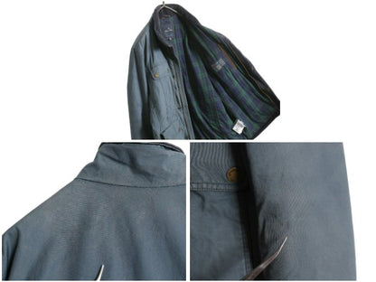 ブルックスブラザーズ モーターサイクル ジャケット メンズ M 中綿 コットン ブリティッシュミレレイン ハーフ コート ブルゾン ハイネック