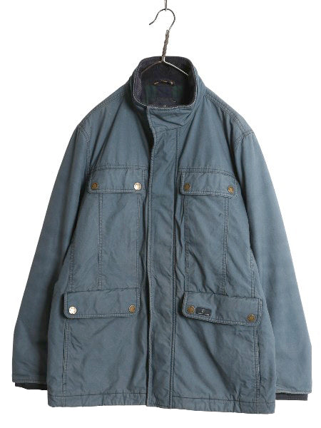 ブルックスブラザーズ モーターサイクル ジャケット メンズ M 中綿 コットン ブリティッシュミレレイン ハーフ コート ブルゾン ハイネック