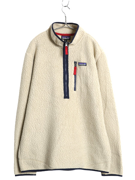 パタゴニア レトロ パイル フリース ジャケット メンズ XL / 古着 17年製 ハーフジップ プルオーバー ジャンパー 大きいサイズ ナチュラル