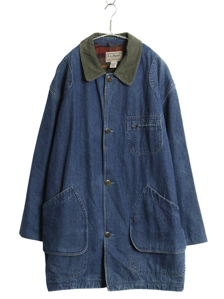 エルエルビーン デニム ハンティング ジャケット メンズ XXL 古着 カバーオール フィールド コート ライナー付き ジージャン 大きいサイズ