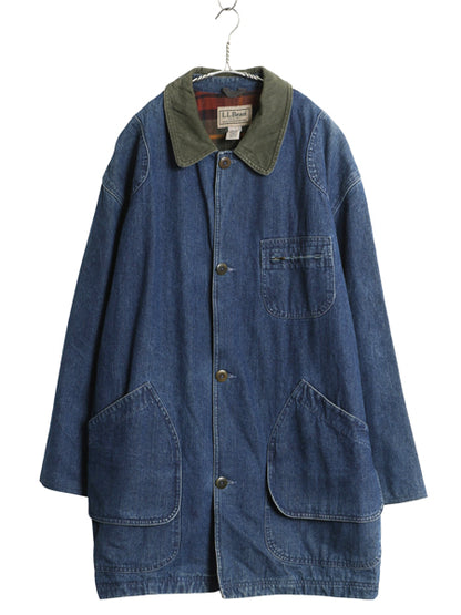 エルエルビーン デニム ハンティング ジャケット メンズ XXL 古着 カバーオール フィールド コート ライナー付き ジージャン 大きいサイズ