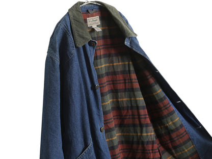 エルエルビーン デニム ハンティング ジャケット メンズ XXL 古着 カバーオール フィールド コート ライナー付き ジージャン 大きいサイズ