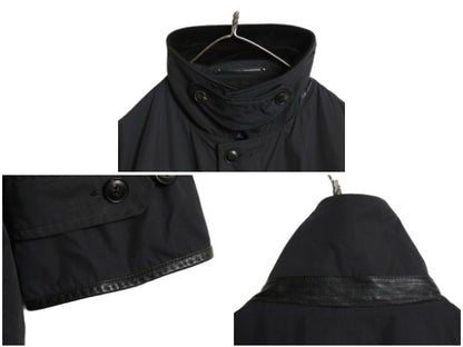 00s ポロ ラルフローレン ナイロン ハーフ コート メンズ XXL / オールド ハンティング ジャケット フルジップ ジャンパー 大きいサイズ 黒