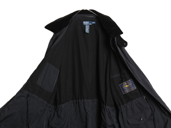 00s ポロ ラルフローレン ナイロン ハーフ コート メンズ XXL / オールド ハンティング ジャケット フルジップ ジャンパー 大きいサイズ 黒