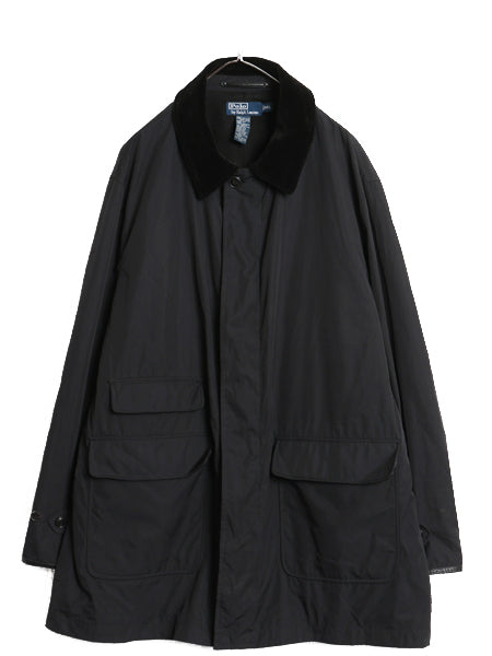 00s ポロ ラルフローレン ナイロン ハーフ コート メンズ XXL / オールド ハンティング ジャケット フルジップ ジャンパー 大きいサイズ 黒