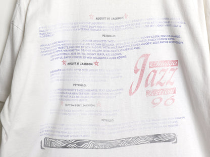 90s USA製 ジャズ フェス アート イラスト 両面 プリント Tシャツ メンズ XL / オールド シングルステッチ 音楽 グラフィック 大きいサイズ