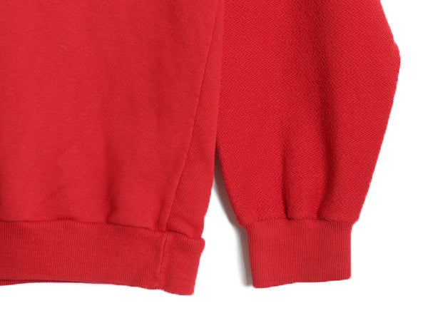 90s USA製 ランズエンド ヘンリーネック スウェット トップス メンズ L 薄手 スナップ トレーナー カットソー Tシャツ ロンT 裏起毛なし 赤