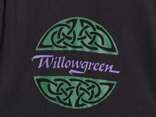 90s USA製 Willowgreen アート イラスト プリント Tシャツ メンズ XL / オールド 音楽 ヘビーウェイト シングルステッチ 黒 大きいサイズ
