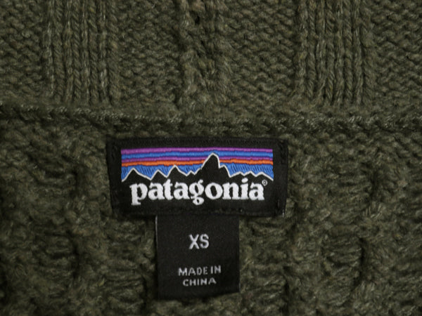 パタゴニア ショールカラー オフカントリー カーディガン レディース XS ケーブルニット ワッフル ローゲージ 前開き ハーフ ガウン 羽織り