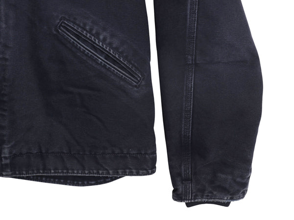 US企画 カーハート ダック シエラ ジャケット メンズ L / ワーク フルジップ フード パーカー 裏 ボア パイル フリース ブルゾン ネイビー