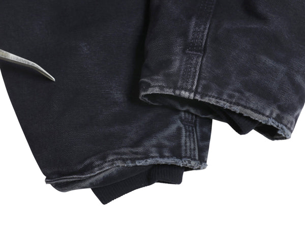 US企画 カーハート ダック シエラ ジャケット メンズ L / ワーク フルジップ フード パーカー 裏 ボア パイル フリース ブルゾン ネイビー