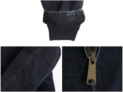 US企画 カーハート ダック シエラ ジャケット メンズ L / ワーク フルジップ フード パーカー 裏 ボア パイル フリース ブルゾン ネイビー