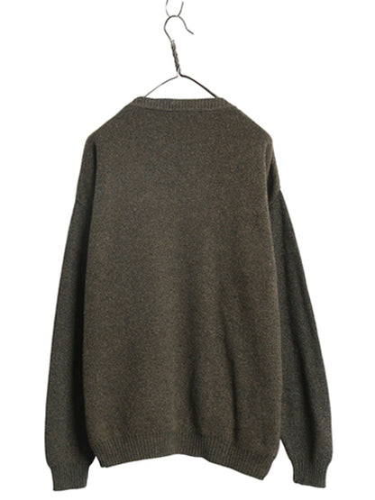 90s USA製 セントジョンズベイ アーガイル ニット セーター メンズ XL / 古着 オールド コットン アクリル 総柄 長袖ニット 大きいサイズ