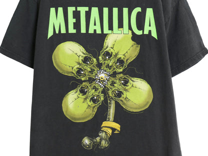 00s ★ メタリカ パスヘッド スカル イラスト プリント Tシャツ メンズ L / オールド オフィシャル 当時物 バンド ロック メタル 黒 GIANT