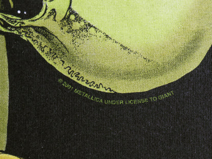 00s ★ メタリカ パスヘッド スカル イラスト プリント Tシャツ メンズ L / オールド オフィシャル 当時物 バンド ロック メタル 黒 GIANT