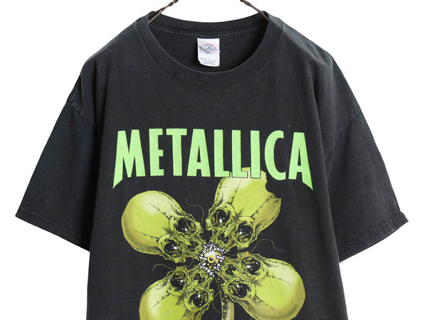 00s ★ メタリカ パスヘッド スカル イラスト プリント Tシャツ メンズ L / オールド オフィシャル 当時物 バンド ロック メタル 黒 GIANT