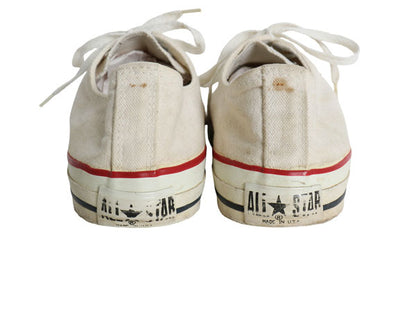 90s USA製 ★ コンバース オールスター ローカット US 9 1/2 28cm / オールド アメリカ製 Converse ALLSTAR スニーカー ナチュラル 靴 白