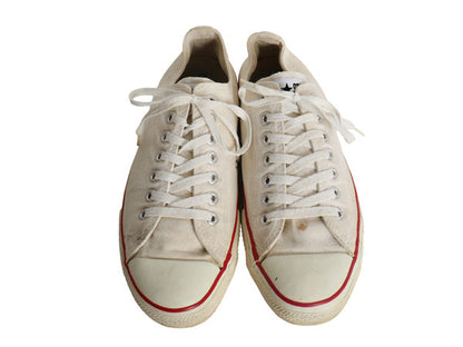 90s USA製 ★ コンバース オールスター ローカット US 9 1/2 28cm / オールド アメリカ製 Converse ALLSTAR スニーカー ナチュラル 靴 白