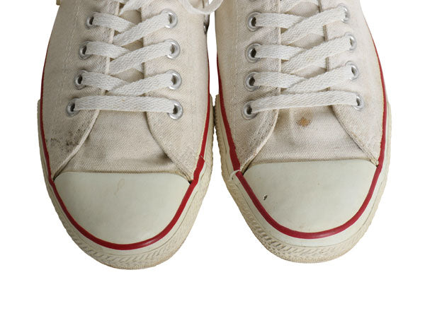 90s USA製 ★ コンバース オールスター ローカット US 9 1/2 28cm / オールド アメリカ製 Converse ALLSTAR スニーカー ナチュラル 靴 白