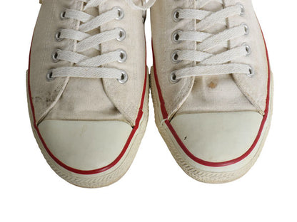 90s USA製 ★ コンバース オールスター ローカット US 9 1/2 28cm / オールド アメリカ製 Converse ALLSTAR スニーカー ナチュラル 靴 白
