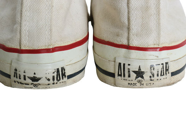 90s USA製 ★ コンバース オールスター ローカット US 9 1/2 28cm / オールド アメリカ製 Converse ALLSTAR スニーカー ナチュラル 靴 白