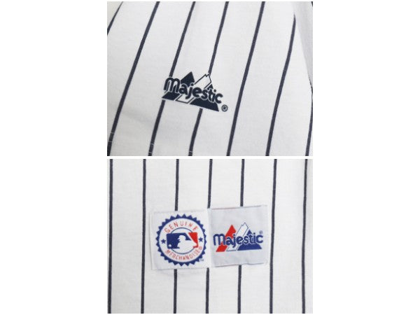 ヤンキース USA製 ベースボール シャツ メンズ XL / MLB オフィシャル マジェスティック 大リーグ ユニフォーム ゲームシャツ 大きいサイズ