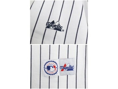 ヤンキース USA製 ベースボール シャツ メンズ XL / MLB オフィシャル マジェスティック 大リーグ ユニフォーム ゲームシャツ 大きいサイズ