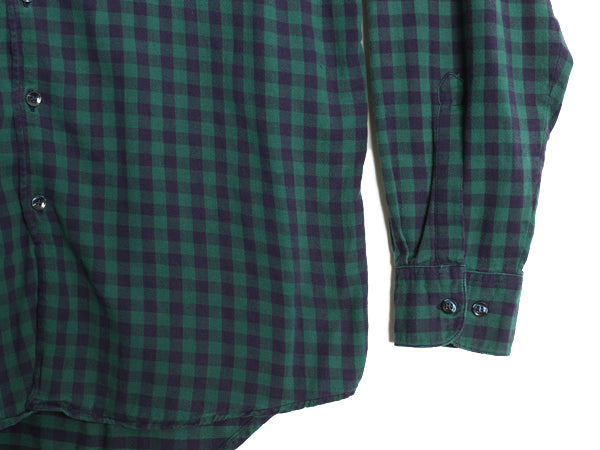 80s オールド ギャップ ブロック チェック 長袖 ボタンダウン シャツ メンズ M ヴィンテージ ライトウェイト コットン フランネル ツートン