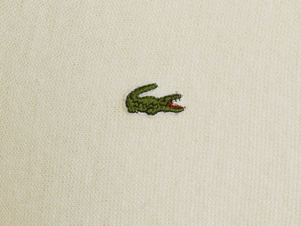 80s USA製 ラコステ アクリル ニット セーター メンズ レディース L / 古着 ヴィンテージ Vネック ワンポイント ワニ 刺繍 長袖ニット 薄手