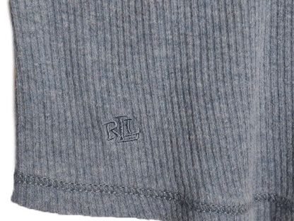 ローレン ラルフローレン ハーフジップ 長袖 Tシャツ レディース XL / コットン ストレッチ リブ編み カットソー 段リブ ショルダーパッチ