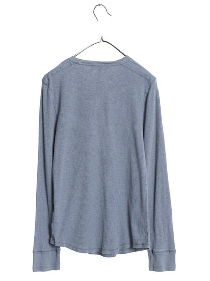 ローレン ラルフローレン ハーフジップ 長袖 Tシャツ レディース XL / コットン ストレッチ リブ編み カットソー 段リブ ショルダーパッチ